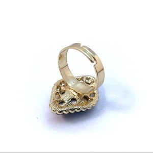 Cherryl's Jewelry - Crystal Goldtone Adjustable Ring Cherryl's Jewelry - Crystal Goldtone Adjustable Ring